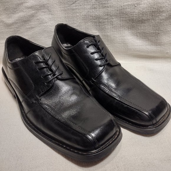 ? Aldo || 42 Osrik Black Square Toe Leather Oxfords Aldo Square Toe Dress Shoe Black Leather Size 42 Eu 9 US  main image 2